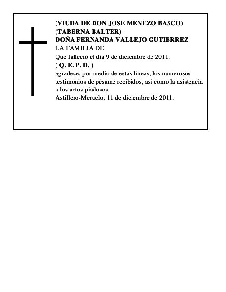 DOÑA FERNANDA VALLEJO GUTIERREZ