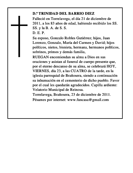 D.ª TRINIDAD DEL BARRIO DIEZ
