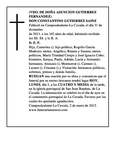 DON CONSTANTINO GUTIERREZ SAINZ
