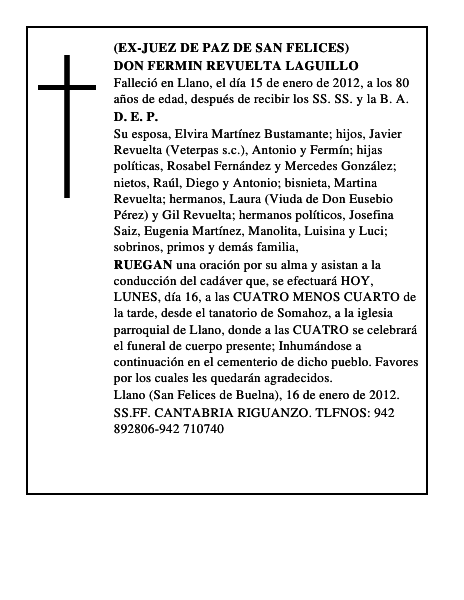 DON FERMIN REVUELTA LAGUILLO