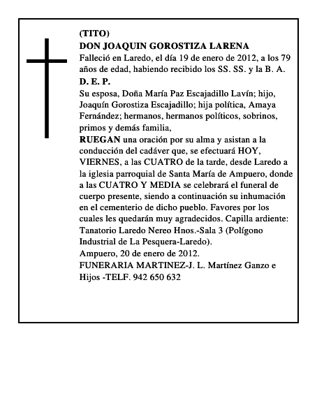 DON JOAQUIN GOROSTIZA LARENA