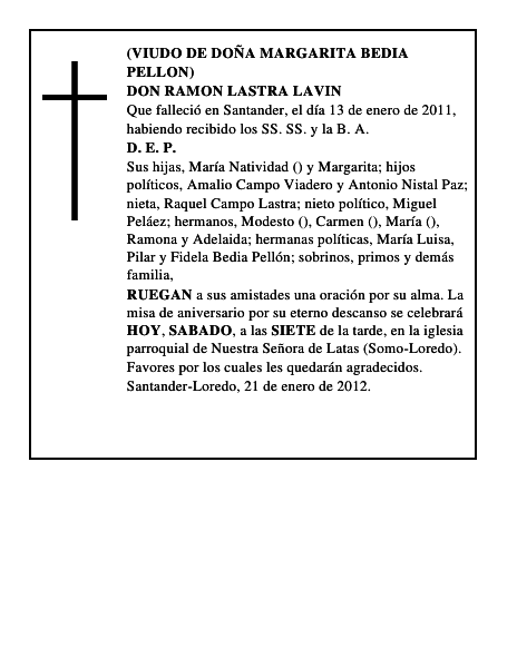 DON RAMON LASTRA LAVIN