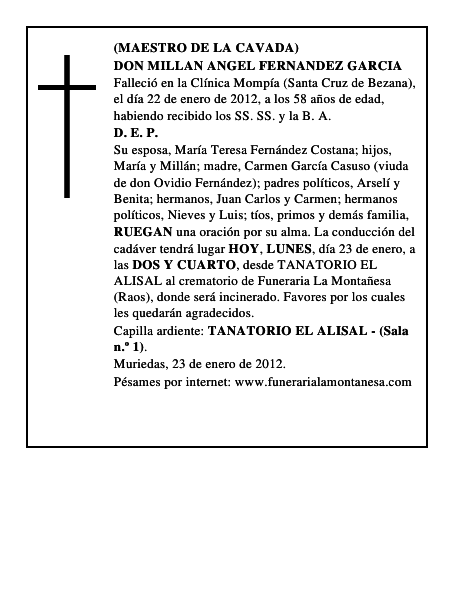 DON MILLAN ANGEL FERNANDEZ GARCIA