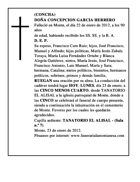 DOÑA CONCEPCION GARCIA HERRERO