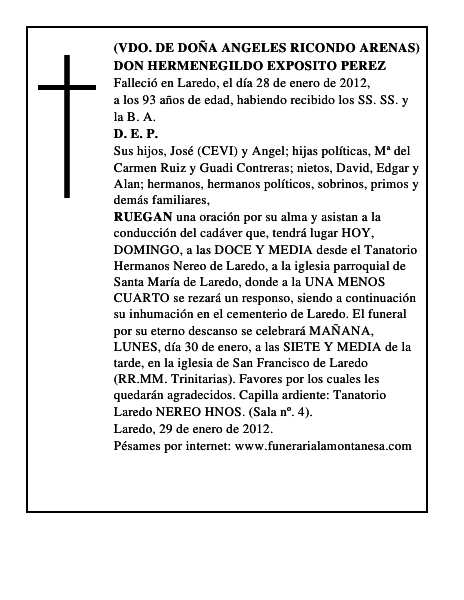 DON HERMENEGILDO EXPOSITO PEREZ