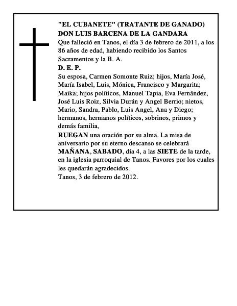 DON LUIS BARCENA DE LA GANDARA