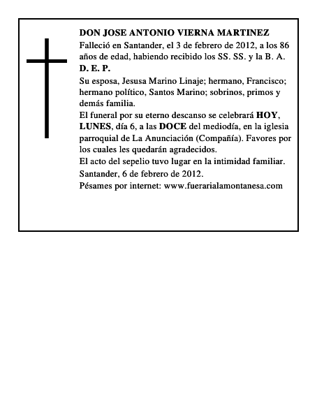 DON JOSE ANTONIO VIERNA MARTINEZ