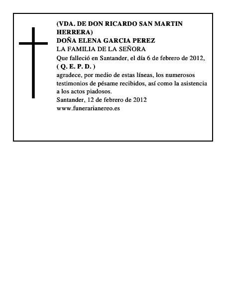 DOÑA ELENA GARCIA PEREZ