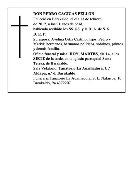 DON PEDRO CAGIGAS PELLON