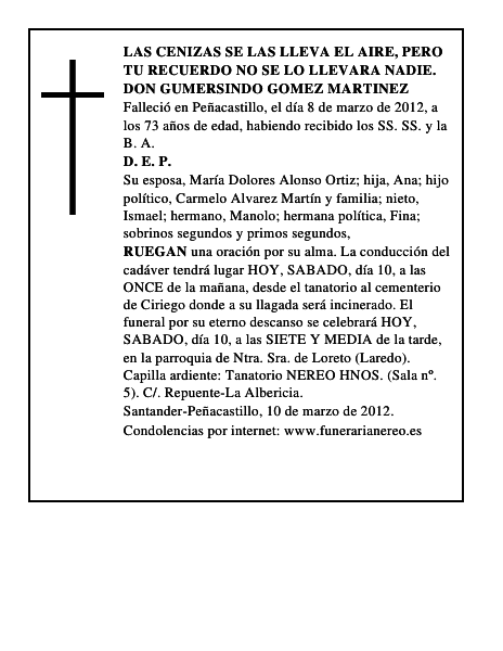 DON GUMERSINDO GOMEZ MARTINEZ
