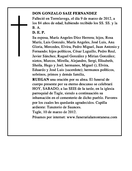DON GONZALO SAIZ FERNANDEZ