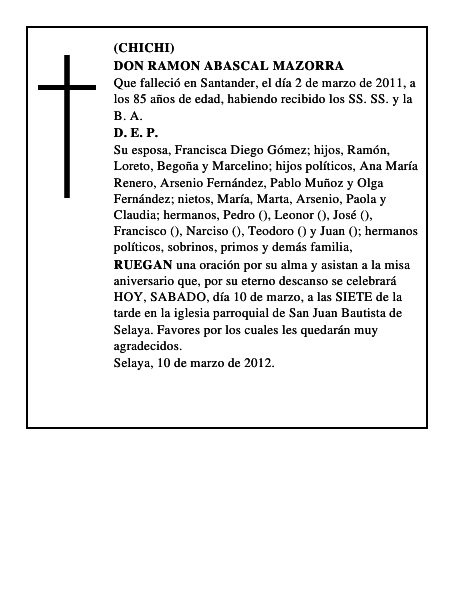 DON RAMON ABASCAL MAZORRA