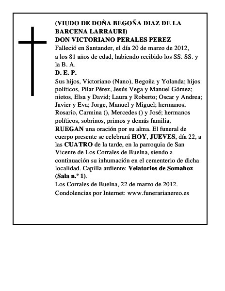 DON VICTORIANO PERALES PEREZ