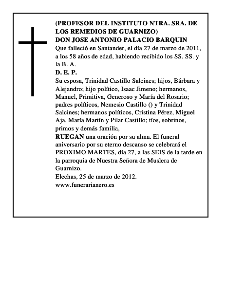 DON JOSE ANTONIO PALACIO BARQUIN