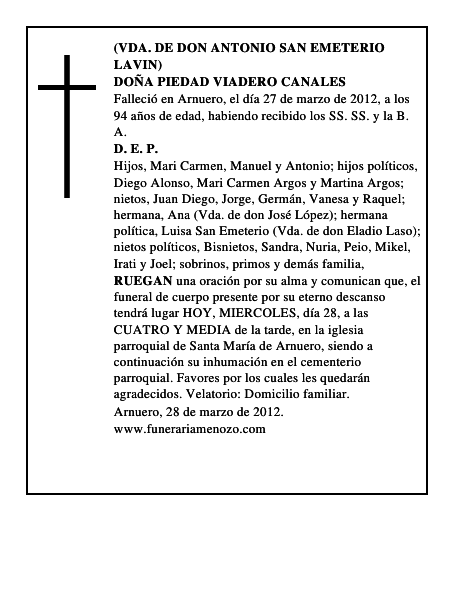 DOÑA PIEDAD VIADERO CANALES