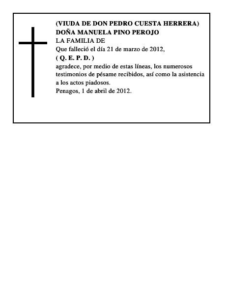DOÑA MANUELA PINO PEROJO