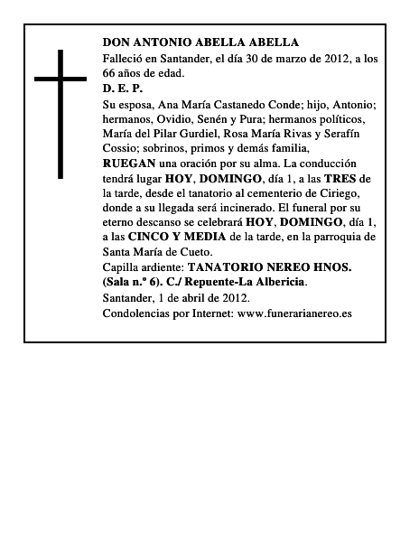 DON ANTONIO ABELLA ABELLA