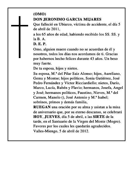 DON JERONIMO GARCIA MIJARES