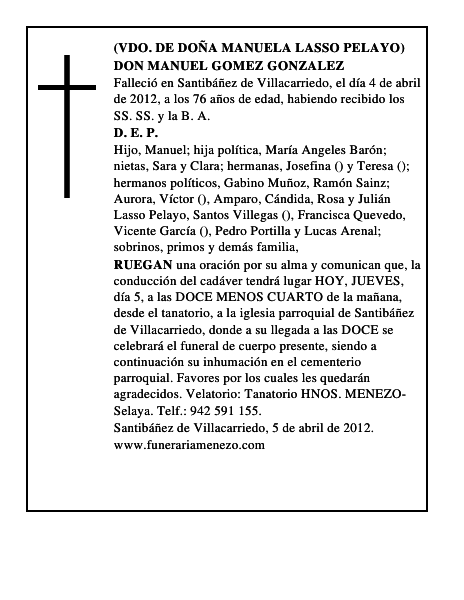 DON MANUEL GOMEZ GONZALEZ