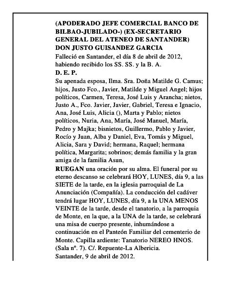 DON JUSTO GUISANDEZ GARCIA