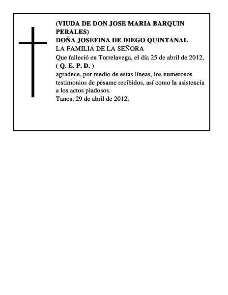 DOÑA JOSEFINA DE DIEGO QUINTANAL