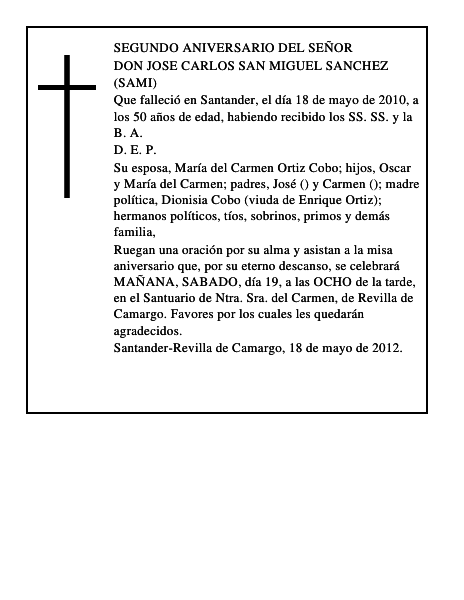 José Carlos San Miguel Sánchez