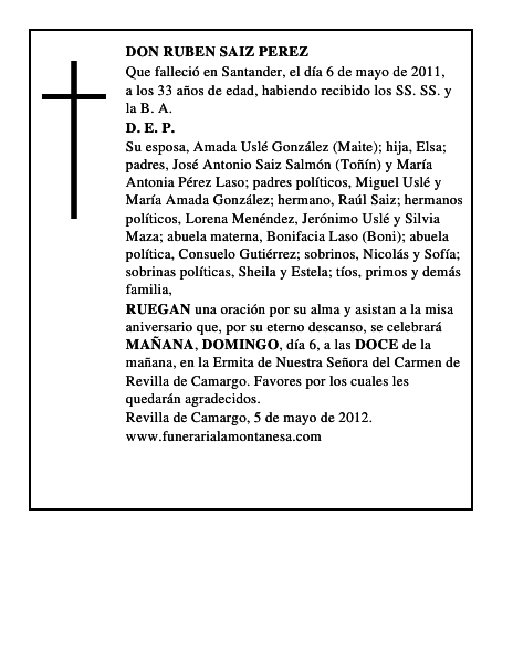DON RUBEN SAIZ PEREZ