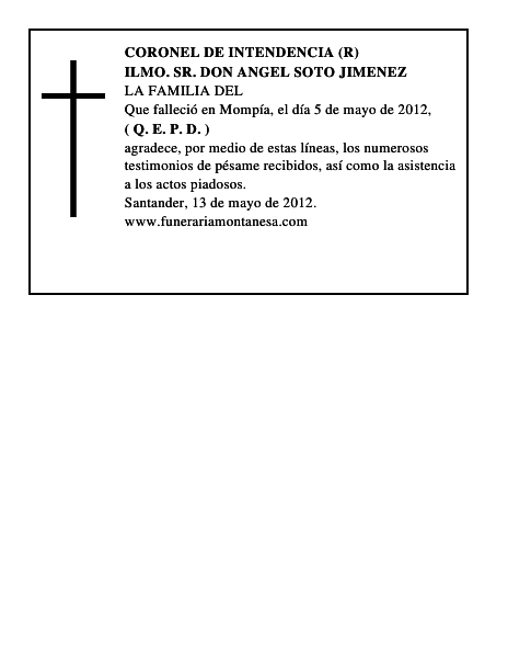 ILMO. SR. DON ANGEL SOTO JIMENEZ
