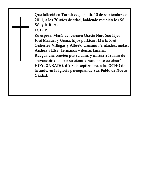 SEBASTIANA BALBAS FERNANDEZ