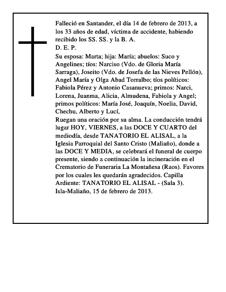 Manuel Angel Abad Pelayo-esposa