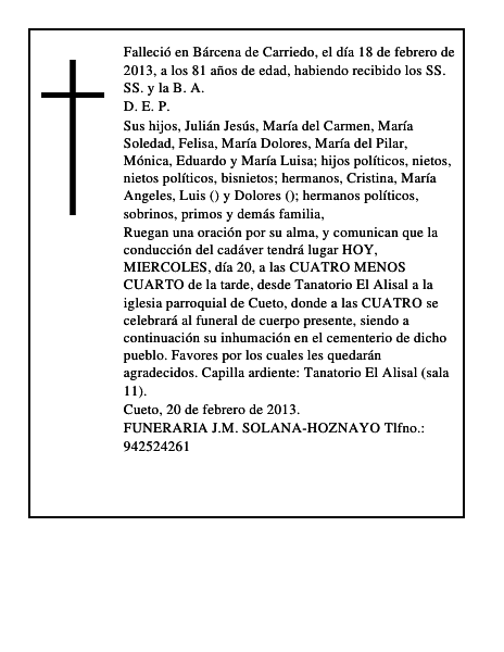 Maria del Carmen Muriedas Martinez