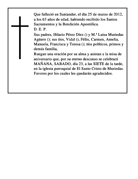José Vidal Pérez Muriedas