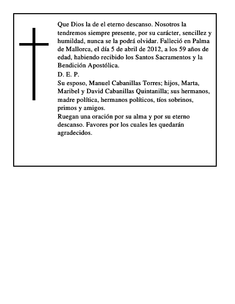 Maria Concepción Quintanilla Ceballos