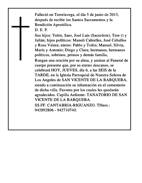 Antonio Sanchez Verdeja