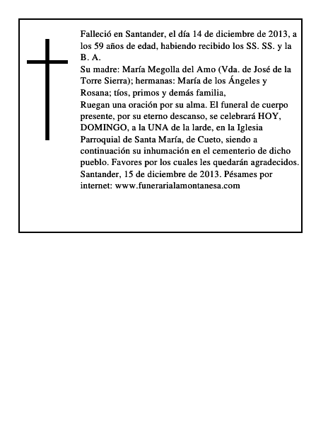 José Antonio de la Torre Megolla