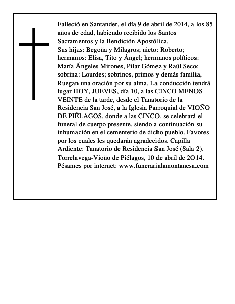 Vicenta Cantera Olano