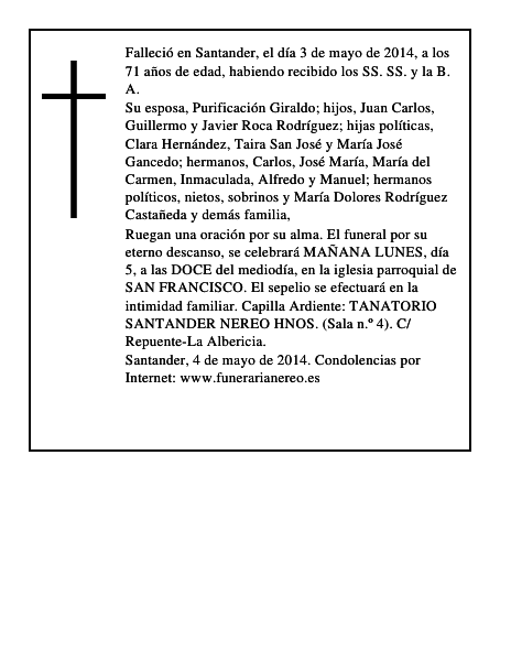 Guillermo Santiago Roca Suárez