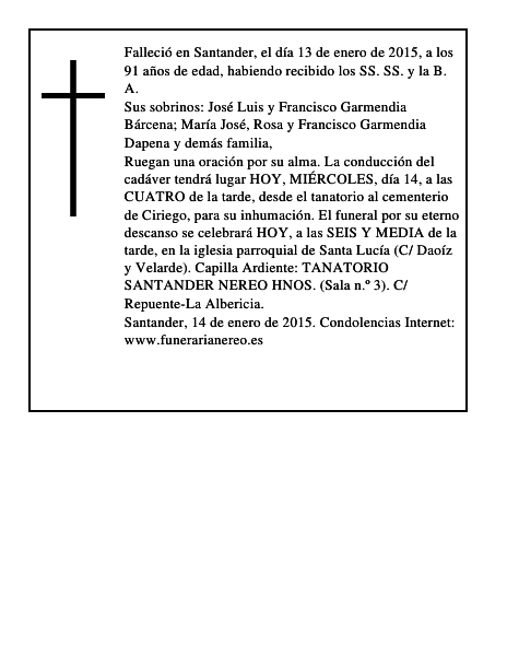 ROSA GARMENDIA SAÑUDO