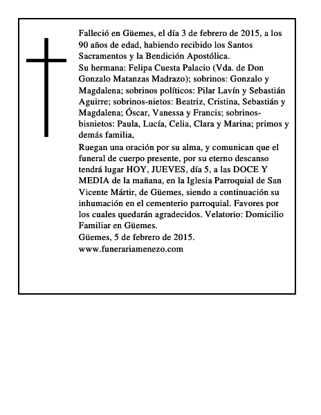 Juana Cuesta Palacio