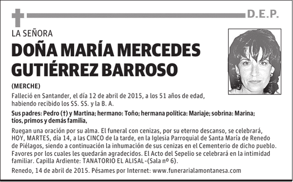 María Mercedes Gutiérrez Barroso
