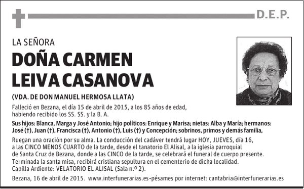 CARMEN LEIVA CASANOVA