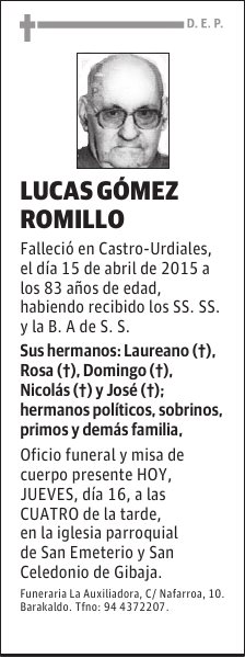 LUCAS GOMEZ ROMILLO