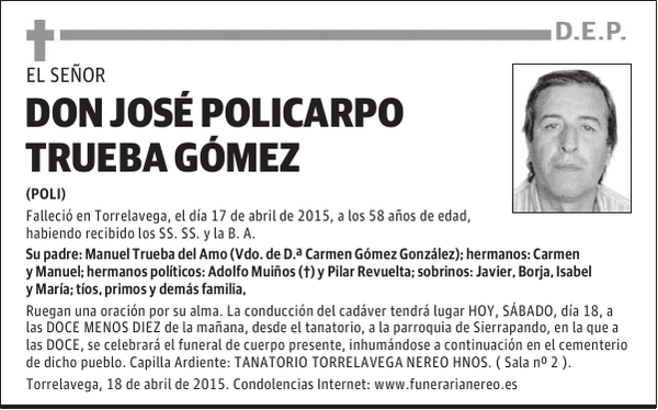 JOSE POLICARPO TRUEBA GOMEZ