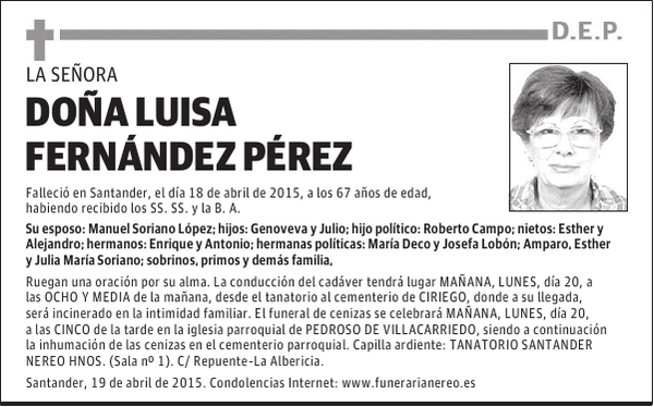 LUISA FERNÁNDEZ PÉREZ