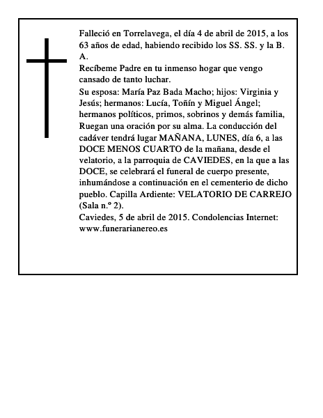 JESUS MARIA MUÑIZ TRUEBA