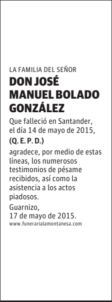 José Manuel Bolado González