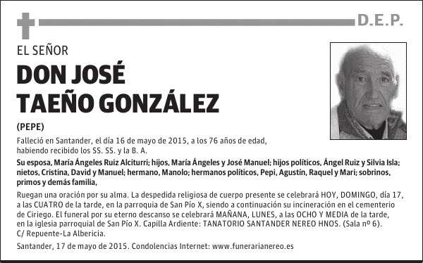 JOSE TAEÑO GONZALEZ
