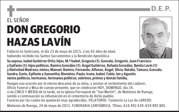 Gregorio Hazas Lavín