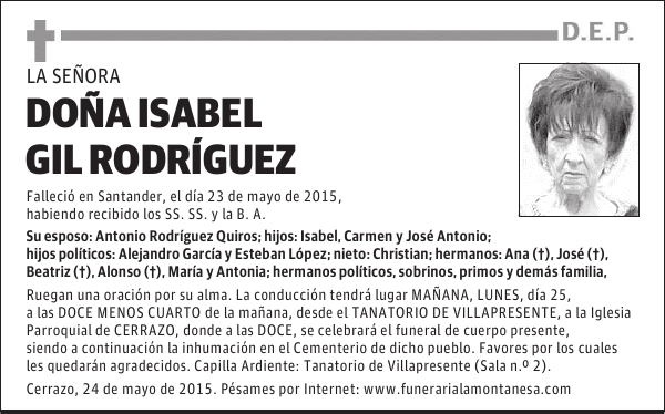 Doña Isabel Gil Rodríguez