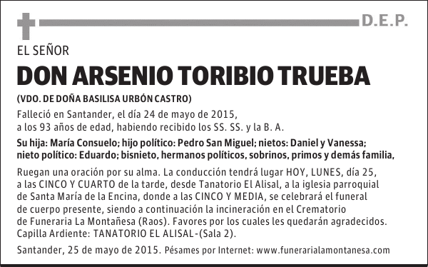 Arsenio Toribio Trueba